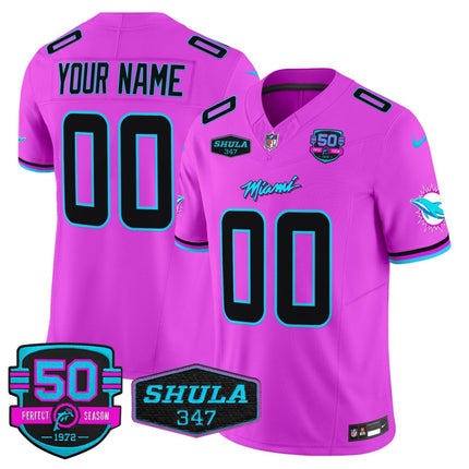 Custom Gender/Name Dolphins Miami Vice Vapor Limited Jersey V4 - All Stitched MIA_KDZ - KINDOZY