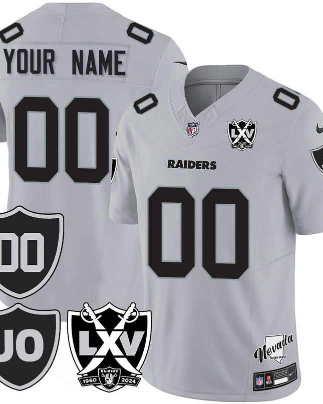 Custom Gender/Name Raiders Vapor Limited Jersey - All Stitched - Honor Jim Otto LVRAI_KDZ - KINDOZY