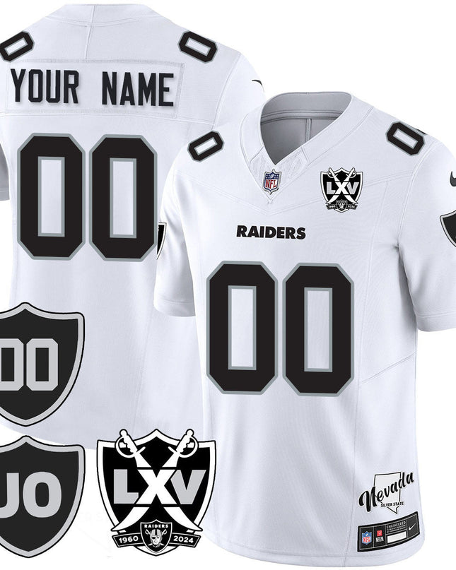 Custom Gender/Name Raiders Vapor Limited Jersey - All Stitched - Honor Jim Otto LVRAI_KDZ - KINDOZY