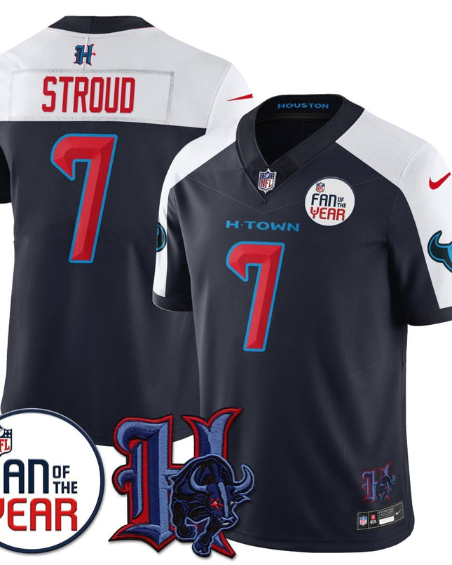 Custom Houston Texans "Fan Of The Year" Jersey - All Stitched HOUTEX_KDZ - KINDOZY