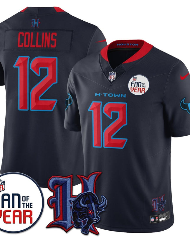 Custom Houston Texans "Fan Of The Year" Jersey - All Stitched HOUTEX_KDZ - KINDOZY