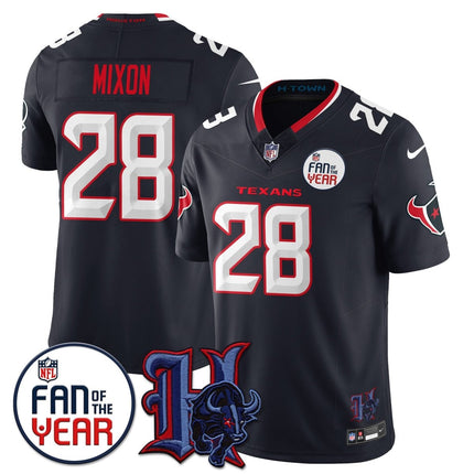 Custom Houston Texans "Fan Of The Year" Jersey - All Stitched HOUTEX_KDZ - KINDOZY