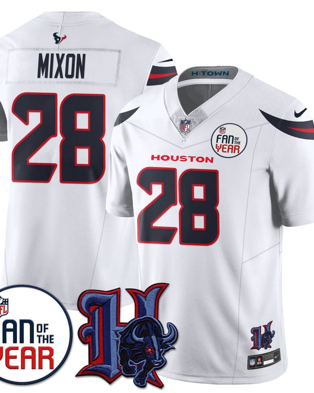 Custom Houston Texans "Fan Of The Year" Jersey - All Stitched HOUTEX_KDZ - KINDOZY