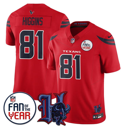 Custom Houston Texans "Fan Of The Year" Jersey - All Stitched HOUTEX_KDZ - KINDOZY