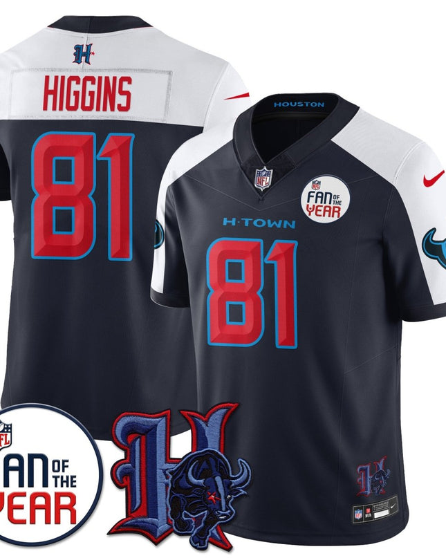 Custom Houston Texans "Fan Of The Year" Jersey - All Stitched HOUTEX_KDZ - KINDOZY