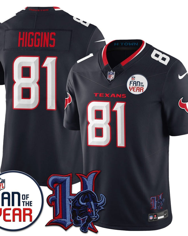 Custom Houston Texans "Fan Of The Year" Jersey - All Stitched HOUTEX_KDZ - KINDOZY