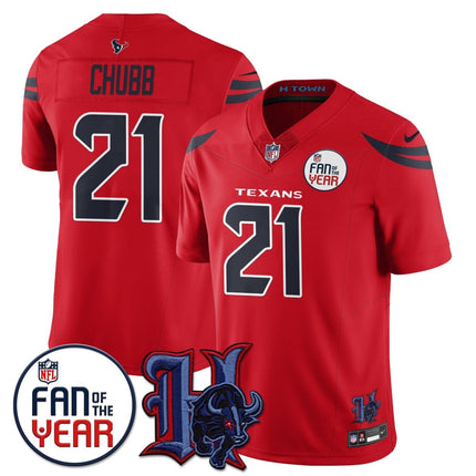 Custom Houston Texans "Fan Of The Year" Jersey - All Stitched HOUTEX_KDZ - KINDOZY
