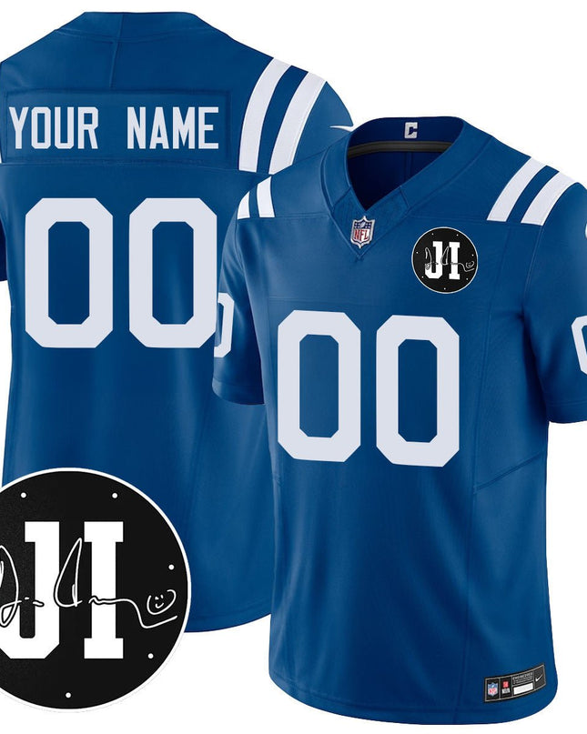 Custom Indianapolis Colts Limited 2025 Jersey - Memorial Patch for Jim Irsay - All Stitched INDCOL_KDZ - KINDOZY