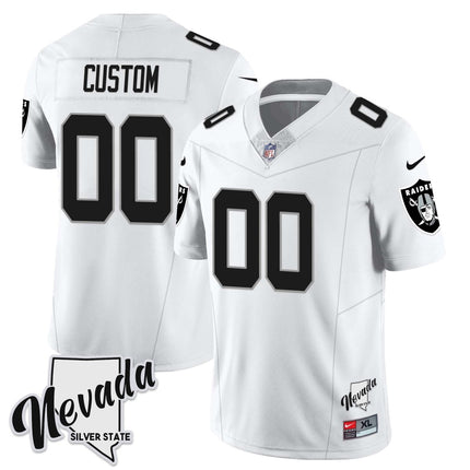 Custom Las Vegas Raiders 2023 Nevada Sliver State Patch Jersey - All Stitched LVRAI_KDZ - KINDOZY
