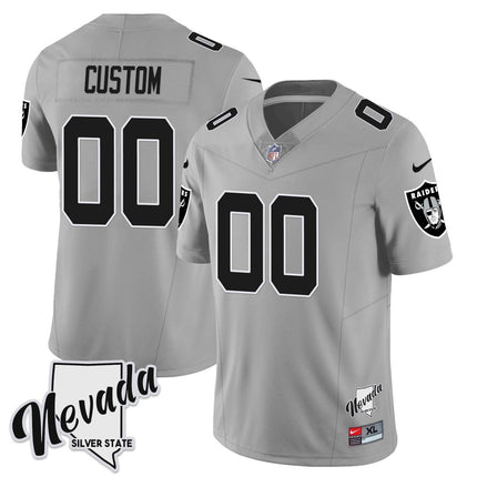 Custom Las Vegas Raiders 2023 Nevada Sliver State Patch Jersey - All Stitched LVRAI_KDZ - KINDOZY