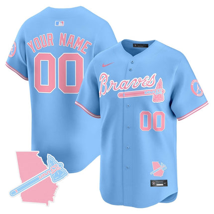 Custom Name/Gender Atlanta Braves Bubblegum Pink Vapor Premier Limited Jersey - All Stitched ATLBRA_KDZ - KINDOZY