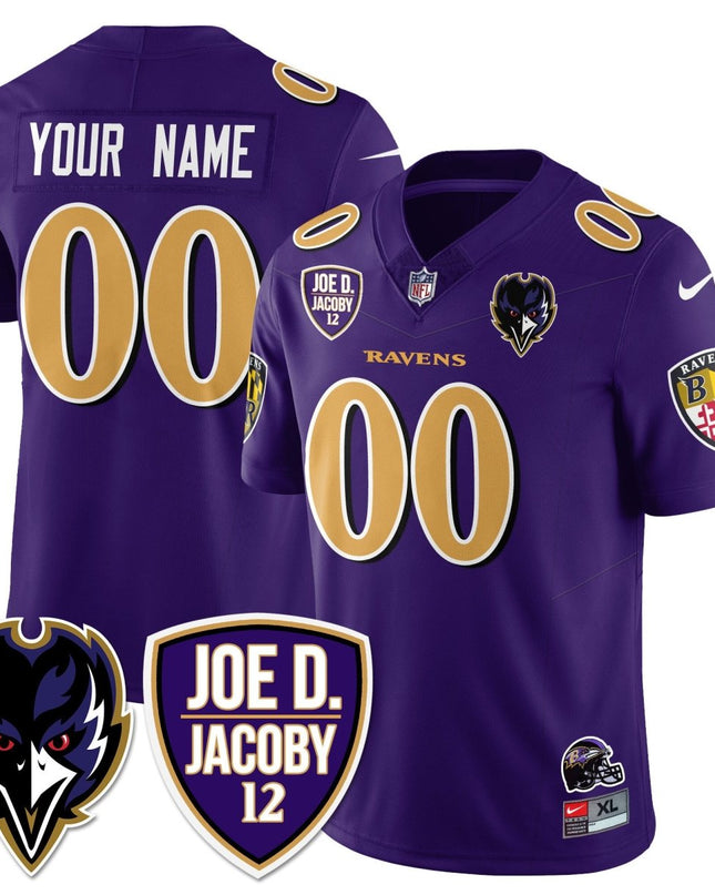 Custom Name/Gender Ravens Purple Rising 2024 Vapor Limited Jersey - All Stitched BALRAV_KDZ - KINDOZY