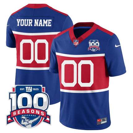 Custom New York Giants "Century Red' 100TH Season Commemorative Jersey TLA - All Stitched NYG_KDZ - KINDOZY