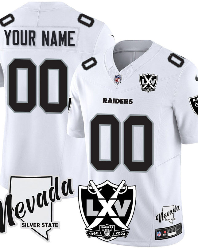 Custom Raiders 2024 Vapor Limited Jersey - 65th Anniversary - All Stitched LVRAI_KDZ - KINDOZY