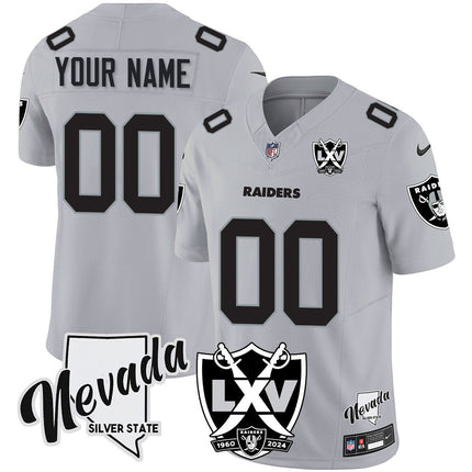 Custom Raiders 2024 Vapor Limited Jersey - 65th Anniversary - All Stitched LVRAI_KDZ - KINDOZY