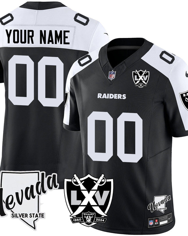 Custom Raiders 2024 Vapor Limited Jersey - 65th Anniversary - All Stitched LVRAI_KDZ - KINDOZY