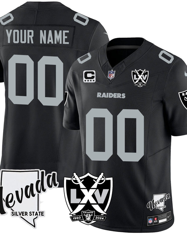 Custom Raiders 2024 Vapor Limited Jersey - 65th Anniversary - All Stitched LVRAI_KDZ - KINDOZY