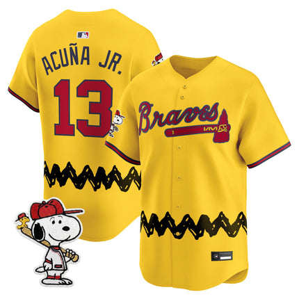 Men's Atlanta Braves x Peanuts Vapor Premier Limited Jersey - Stitched