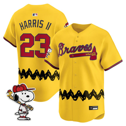 Men's Atlanta Braves x Peanuts Vapor Premier Limited Jersey - Stitched