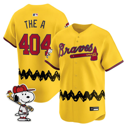 Men's Atlanta Braves x Peanuts Vapor Premier Limited Jersey - Stitched