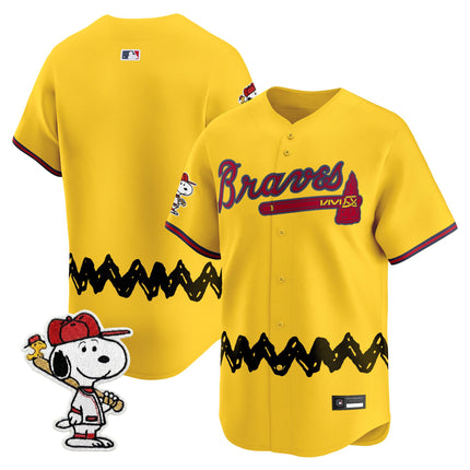Men's Atlanta Braves x Peanuts Vapor Premier Limited Jersey - Stitched