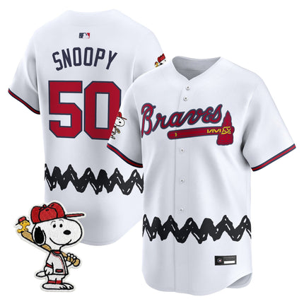 Men's Atlanta Braves x Peanuts Vapor Premier Limited Jersey - Stitched