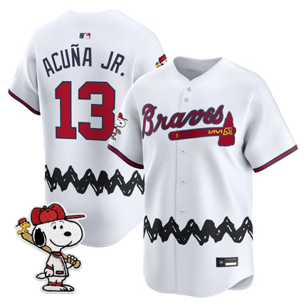 Men's Atlanta Braves x Peanuts Vapor Premier Limited Jersey - Stitched