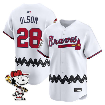 Men's Atlanta Braves x Peanuts Vapor Premier Limited Jersey - Stitched