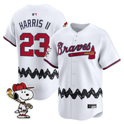 Men's Atlanta Braves x Peanuts Vapor Premier Limited Jersey - Stitched