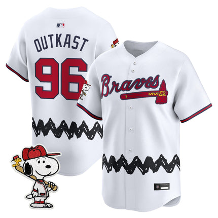 Men's Atlanta Braves x Peanuts Vapor Premier Limited Jersey - Stitched