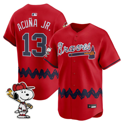 Men's Atlanta Braves x Peanuts Vapor Premier Limited Jersey - Stitched