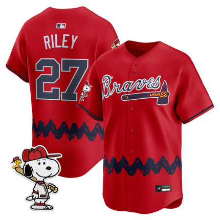 Men's Atlanta Braves x Peanuts Vapor Premier Limited Jersey - Stitched