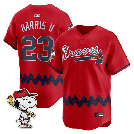Men's Atlanta Braves x Peanuts Vapor Premier Limited Jersey - Stitched