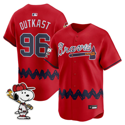 Men's Atlanta Braves x Peanuts Vapor Premier Limited Jersey - Stitched