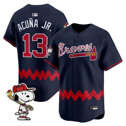Men's Atlanta Braves x Peanuts Vapor Premier Limited Jersey - Stitched