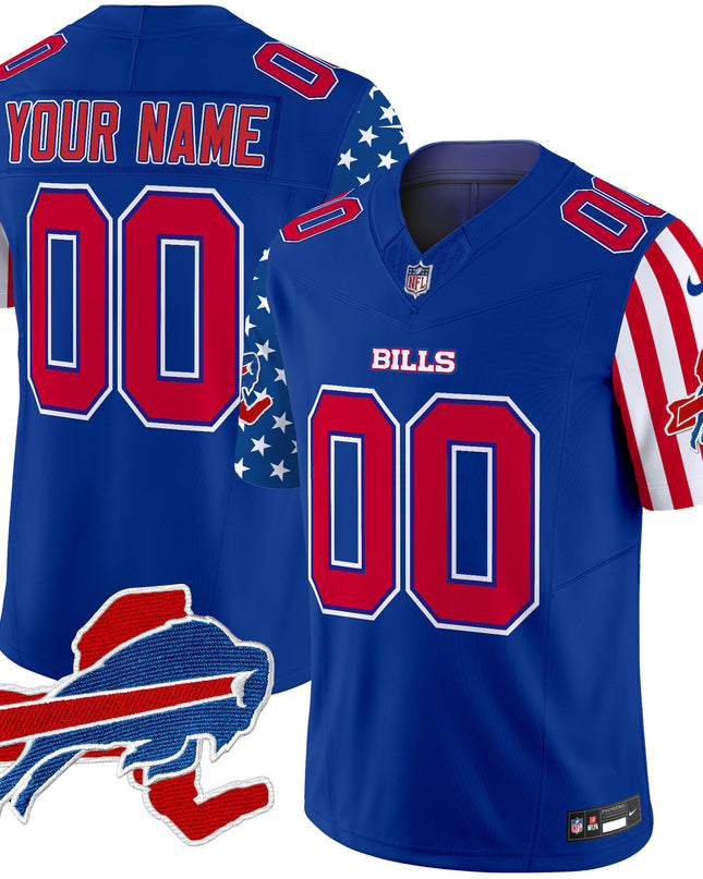 Bills American Style Vapor Limited Custom Jersey - All Stitched