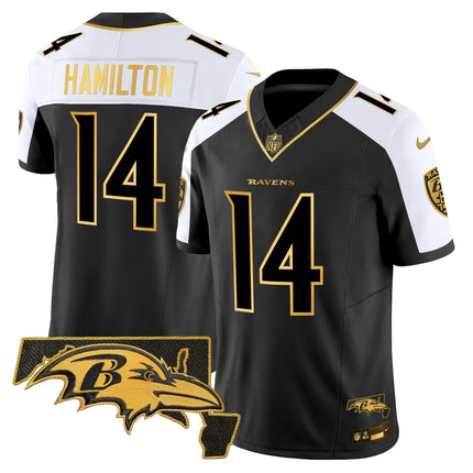 Men's Ravens 2024 Gold Vapor Limited Jersey - All Stitched