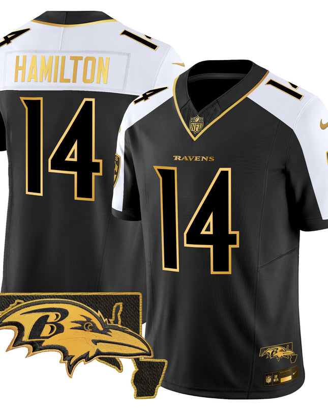 Men's Ravens 2024 Gold Vapor Limited Jersey - All Stitched