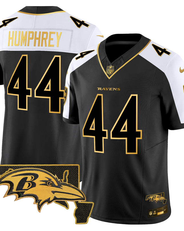 Men's Ravens 2024 Gold Vapor Limited Jersey - All Stitched