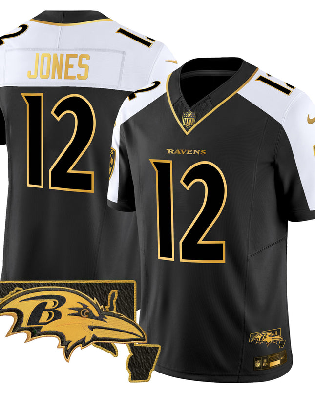 Men's Ravens 2024 Gold Vapor Limited Jersey - All Stitched