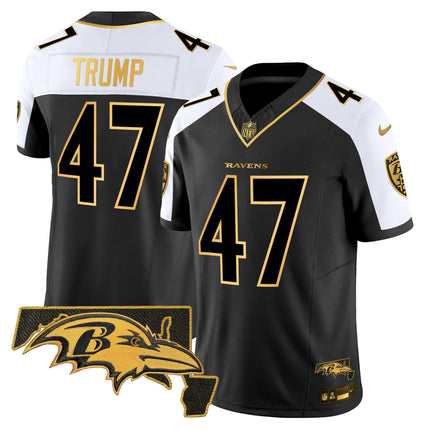 Men's Ravens 2024 Gold Vapor Limited Jersey - All Stitched