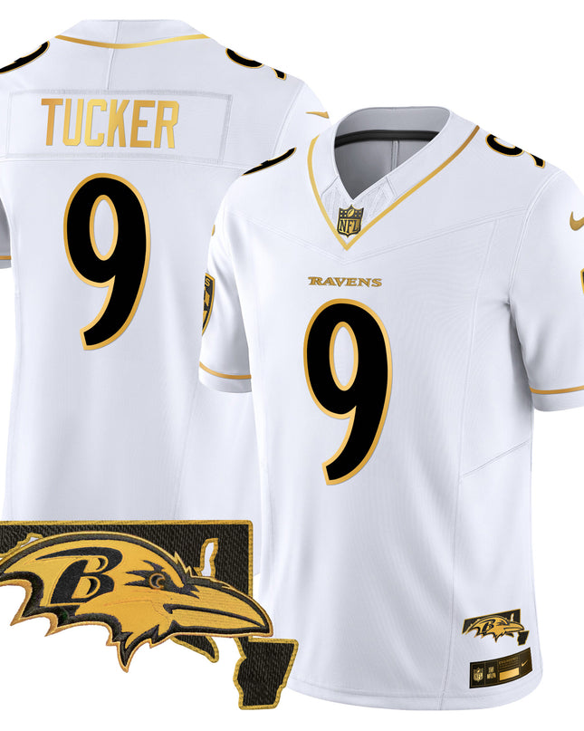 Men's Ravens 2024 Gold Vapor Limited Jersey - All Stitched