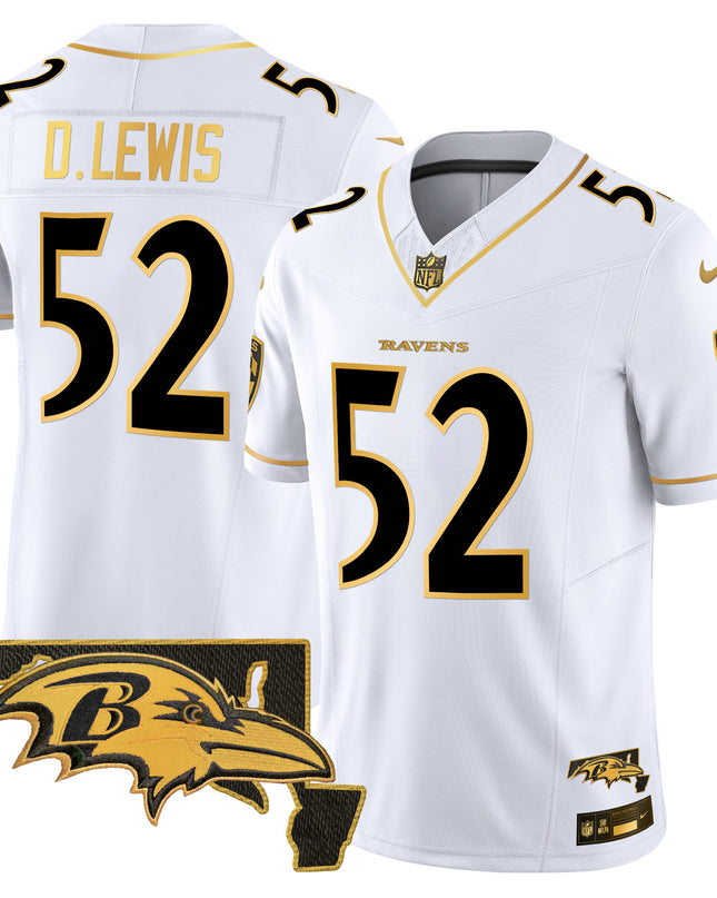 Men's Ravens 2024 Gold Vapor Limited Jersey - All Stitched