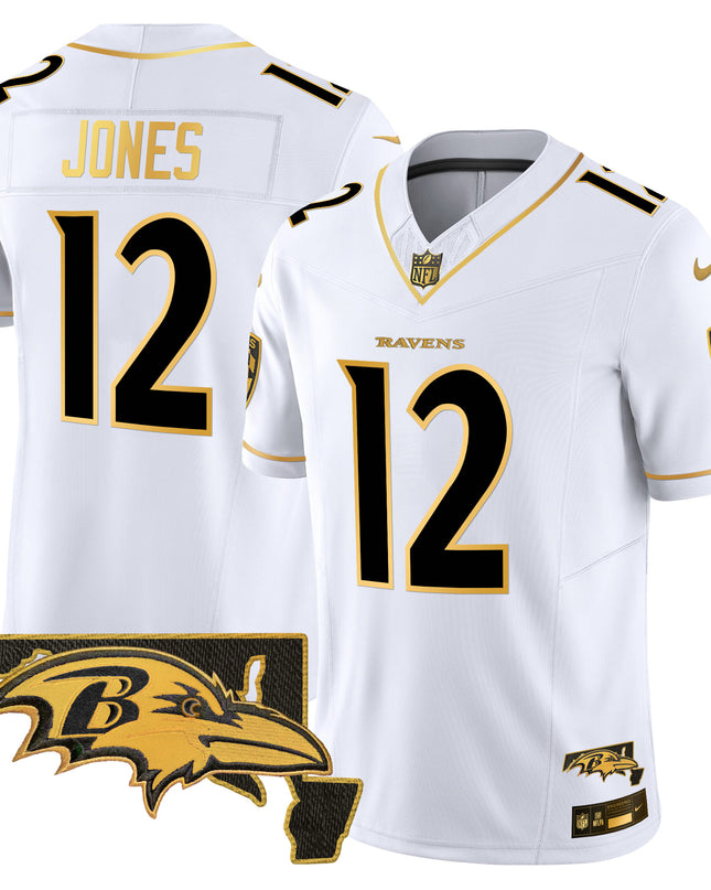 Men's Ravens 2024 Gold Vapor Limited Jersey - All Stitched