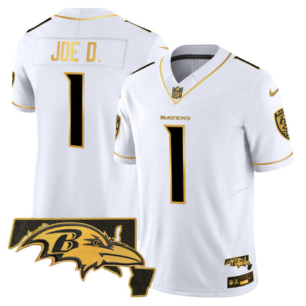 Men's Ravens 2024 Gold Vapor Limited Jersey - All Stitched