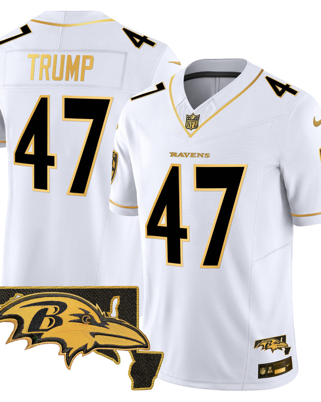 Men's Ravens 2024 Gold Vapor Limited Jersey - All Stitched