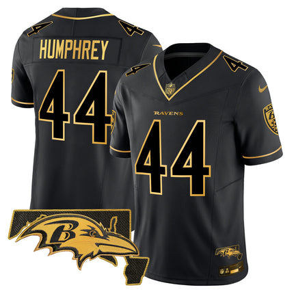 Men's Ravens 2024 Gold Vapor Limited Jersey - All Stitched