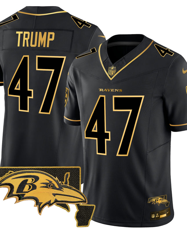Men's Ravens 2024 Gold Vapor Limited Jersey - All Stitched