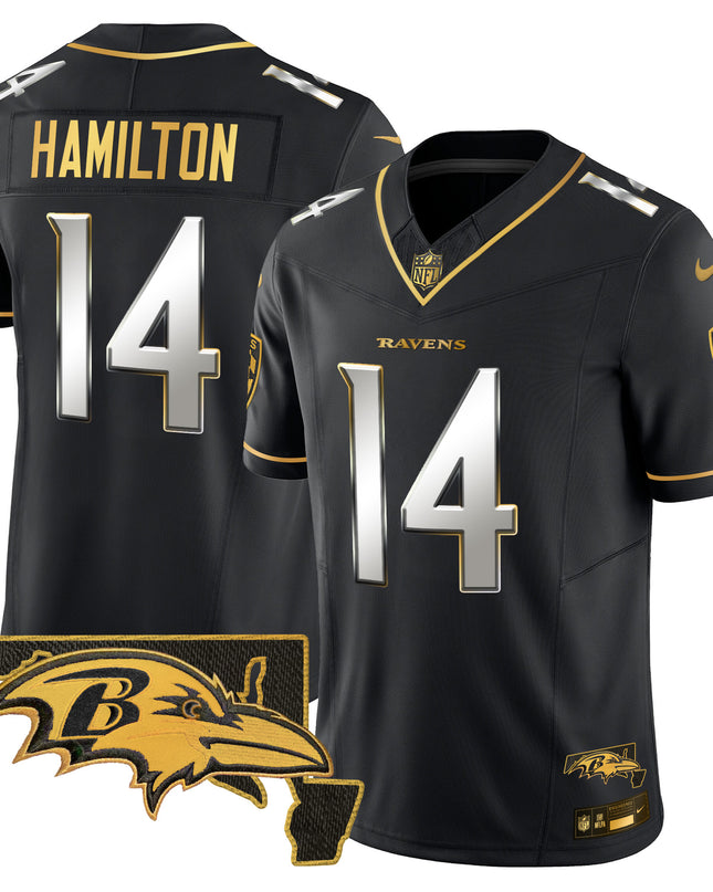 Men's Ravens 2024 Gold Vapor Limited Jersey - All Stitched