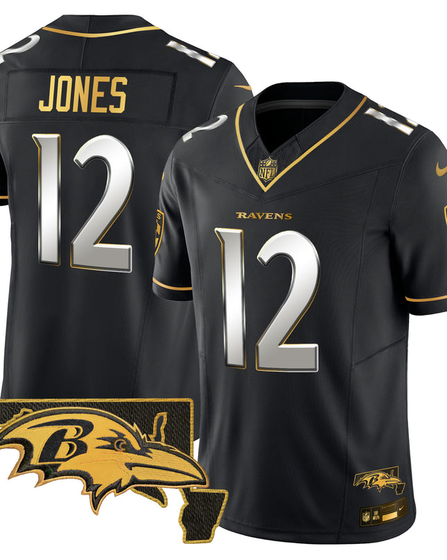 Men's Ravens 2024 Gold Vapor Limited Jersey - All Stitched